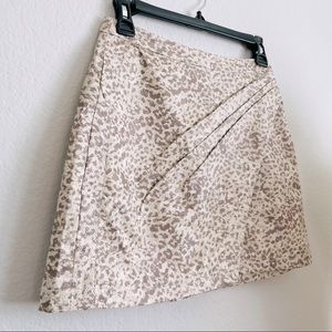 Free People Animal Print Faux Leather Mini Skirt